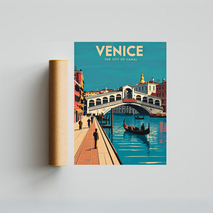 Venice Vintage Travel Poster - Enchanting Waterways