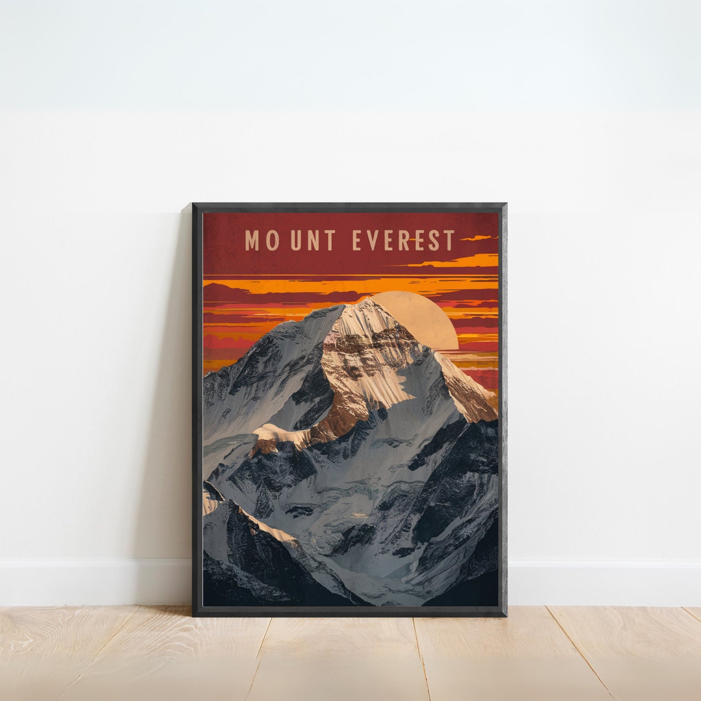 Mount Everest Vintage Travel Poster - Sky-High Beauty