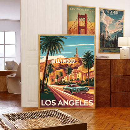 Los Angeles Vintage Travel Poster