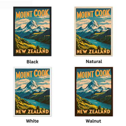 Mount Cook Vintage Travel Poster