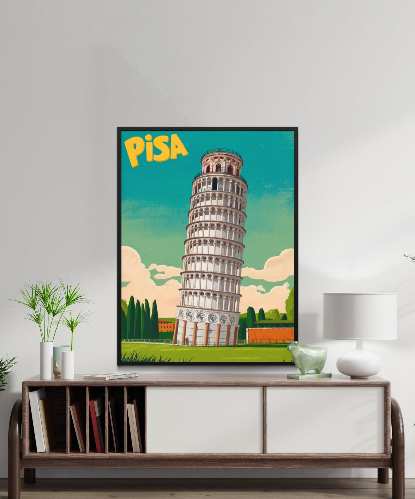 Pisa Vintage Travel Poster