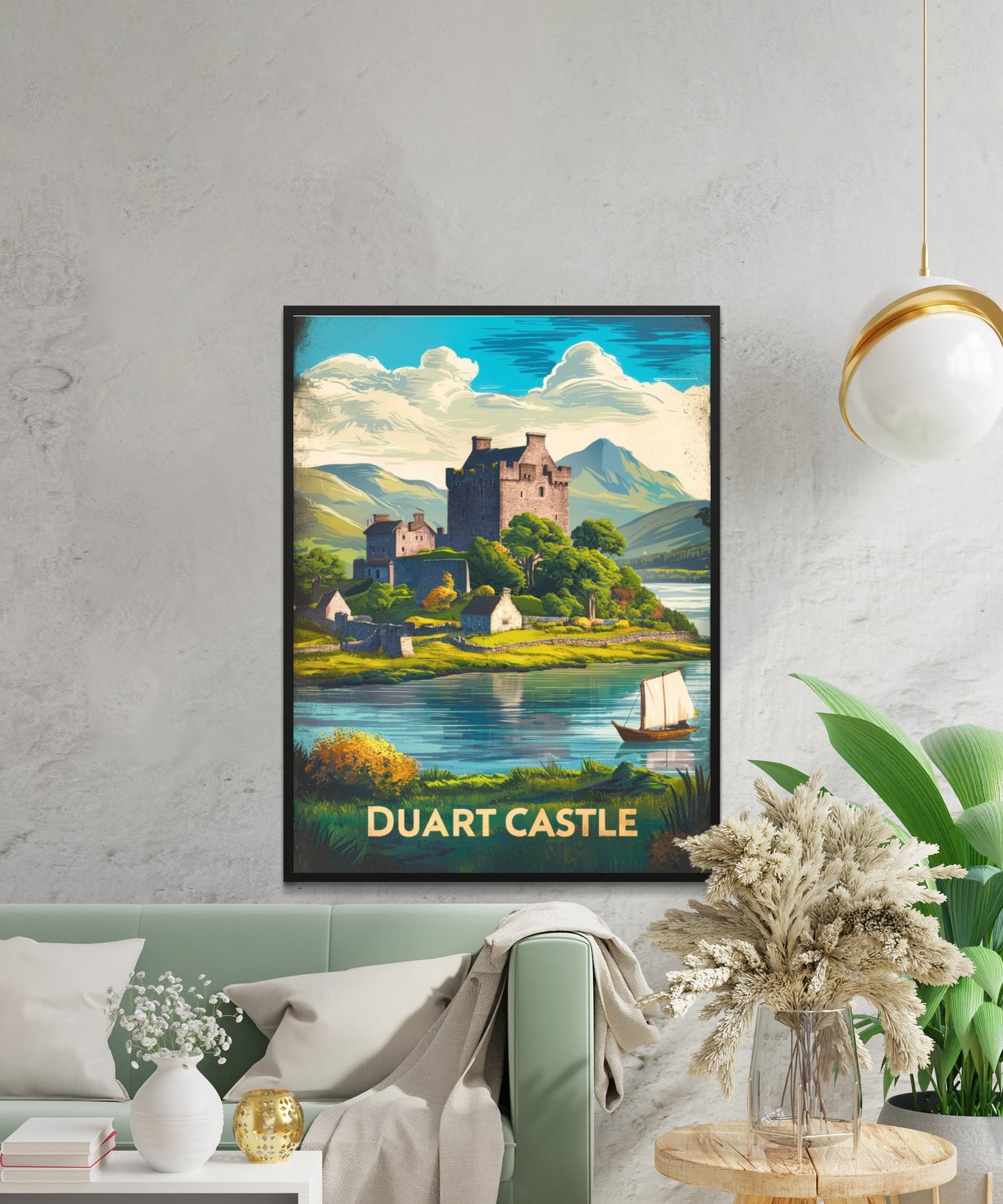 Duart Castle Vintage Travel Poster - Historic Castle