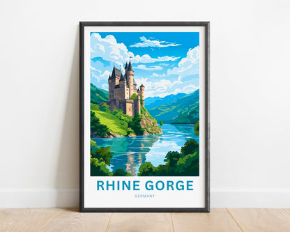 Rhine Gorge Travel Poster