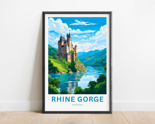 Rhine Gorge Travel Poster