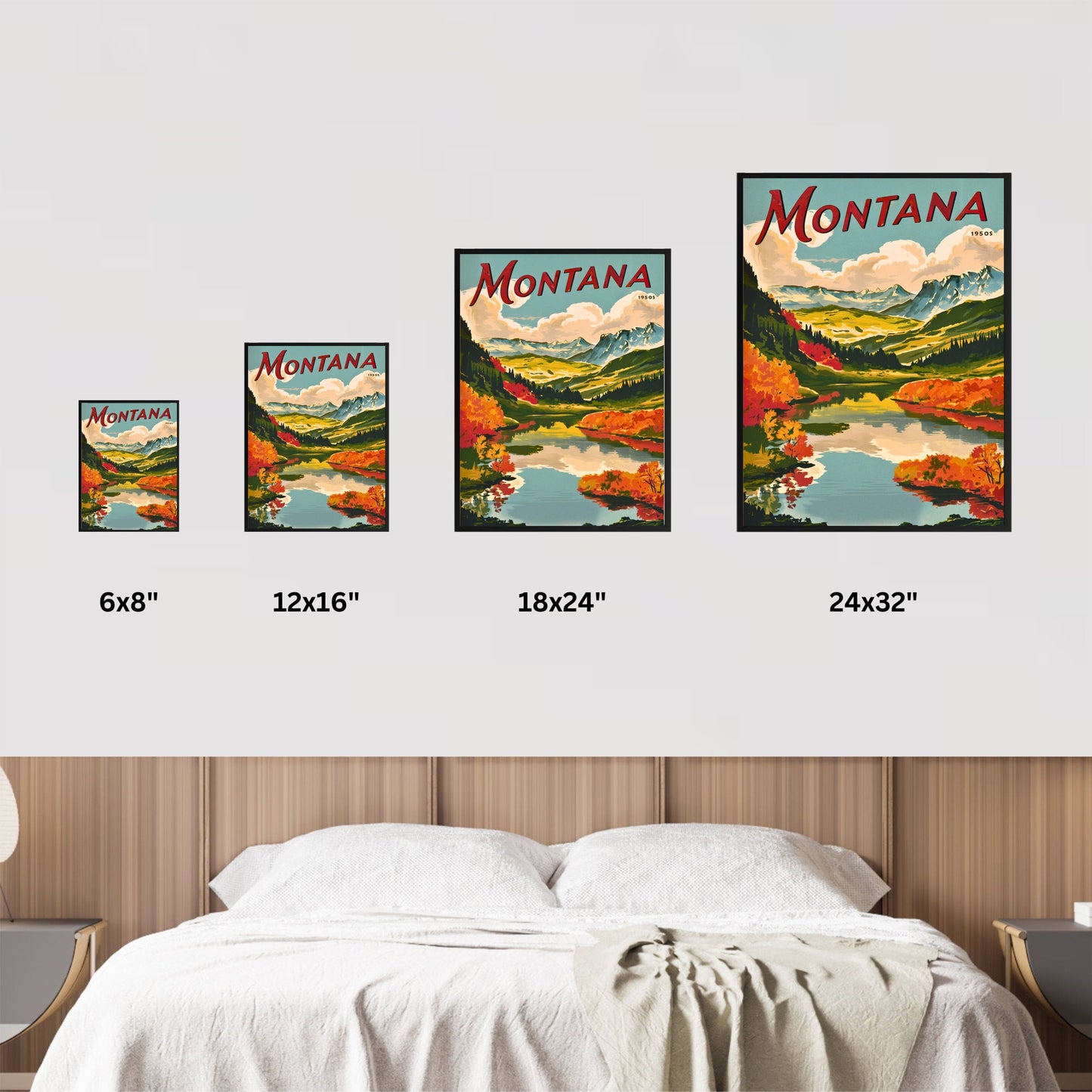 Montana Vintage Travel Poster  - Timeless Big Sky Country