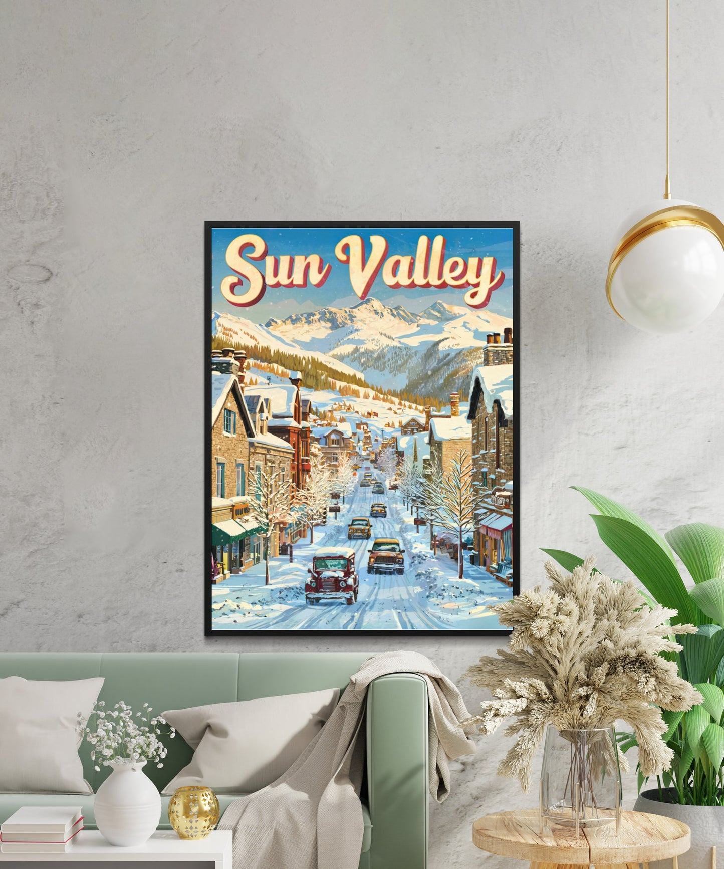 Sun Valley Vintage Travel Poster - Idaho's Premier Ski Destination