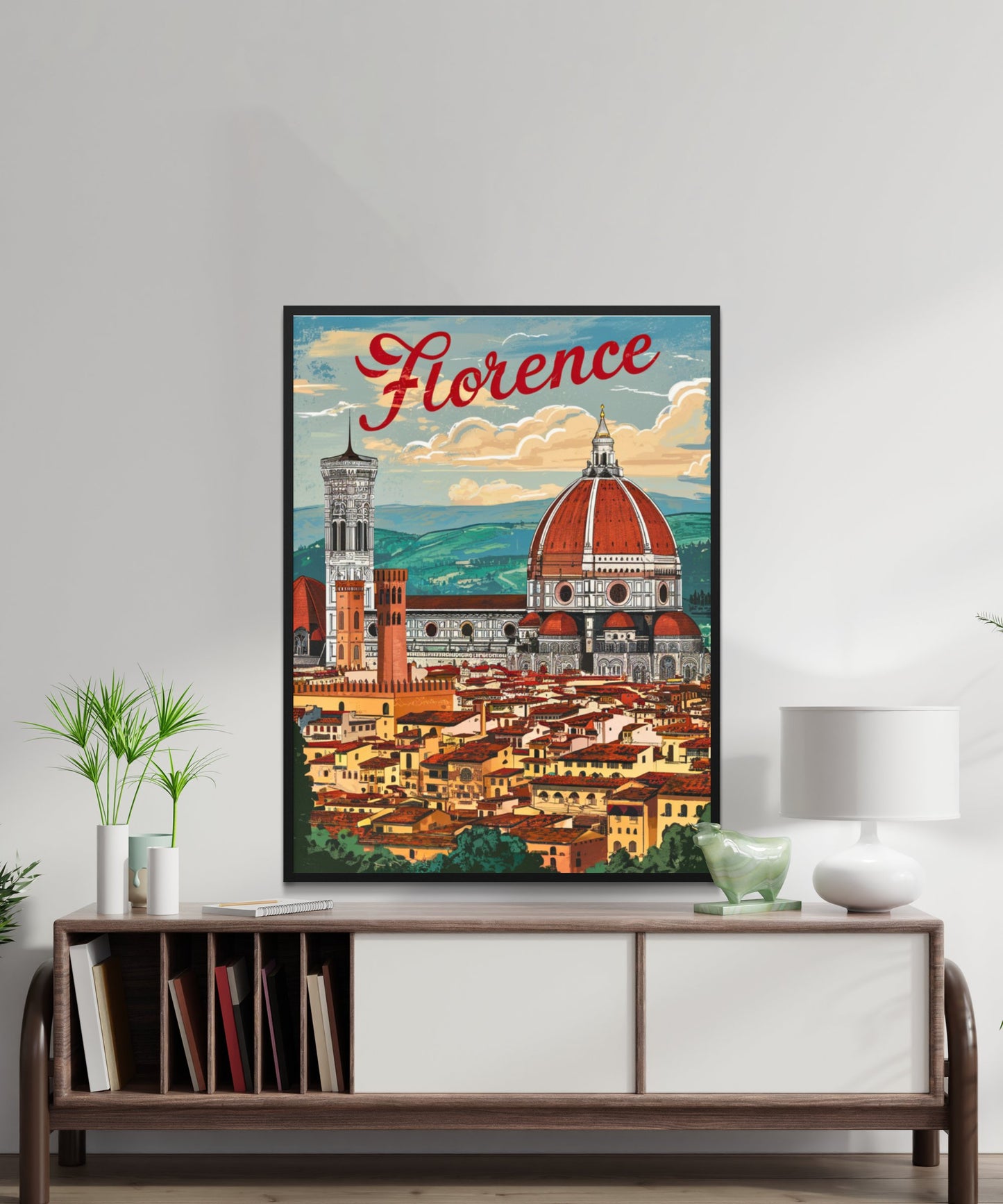 Florence Vintage Travel Poster - Tuscan Charm