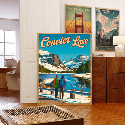 Convict Lake  Vintage Travel Poster