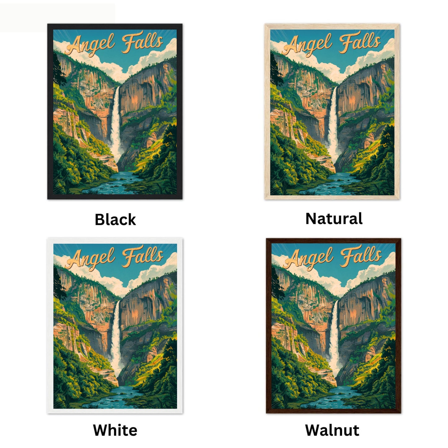 Angel Falls Vintage Travel Poster