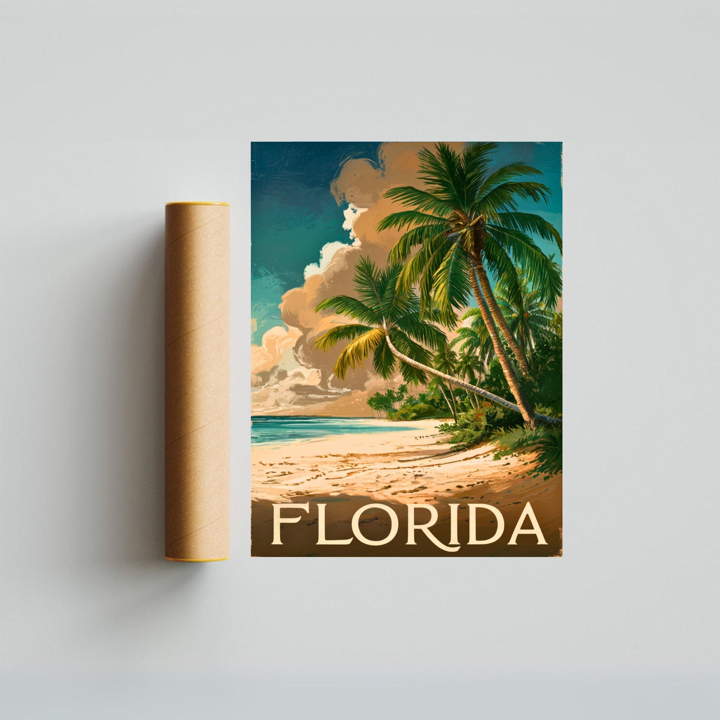 Florida Vintage Travel Poster - Coastal Elegance