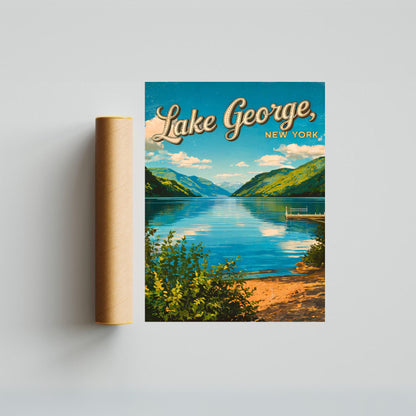 Lake George Vintage Travel Poster