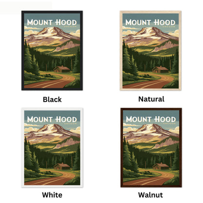 Mount Hood Vintage Travel Poster -Iconic Northwest Peak