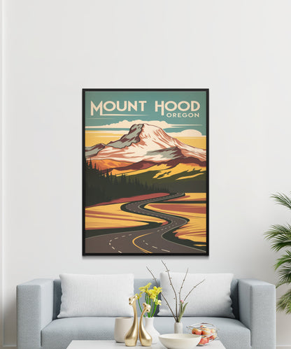 Mount Hood Vintage Travel Poster - Cascade Majesty