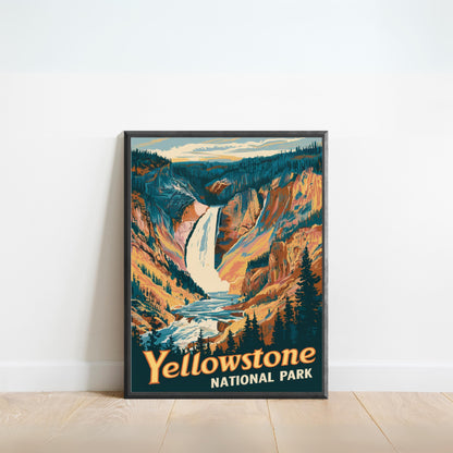 Yellowstone National Park Vintage Travel Poster - Timeless Wild West Wonder