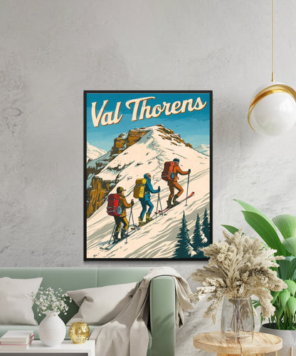 Val Thorens Vintage Travel Poster