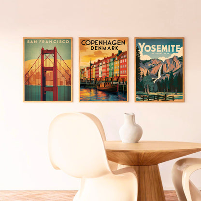 Copenhagen Vintage Travel Poster