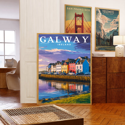 Galway Vintage Travel Poster - Seaside City