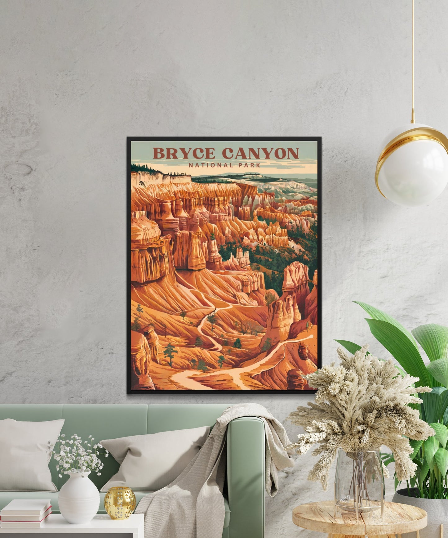 Bryce Canyon Vintage Travel Poster - Nature's Rock Formations