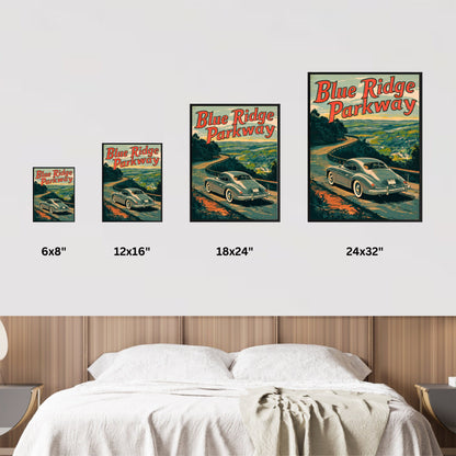 Blue Ridge Parkway Vintage Travel Poster - America's Favorite Drive