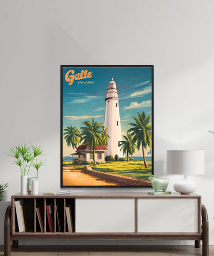 Galle Vintage Travel Poster - Sri Lanka’s Coastal Gem