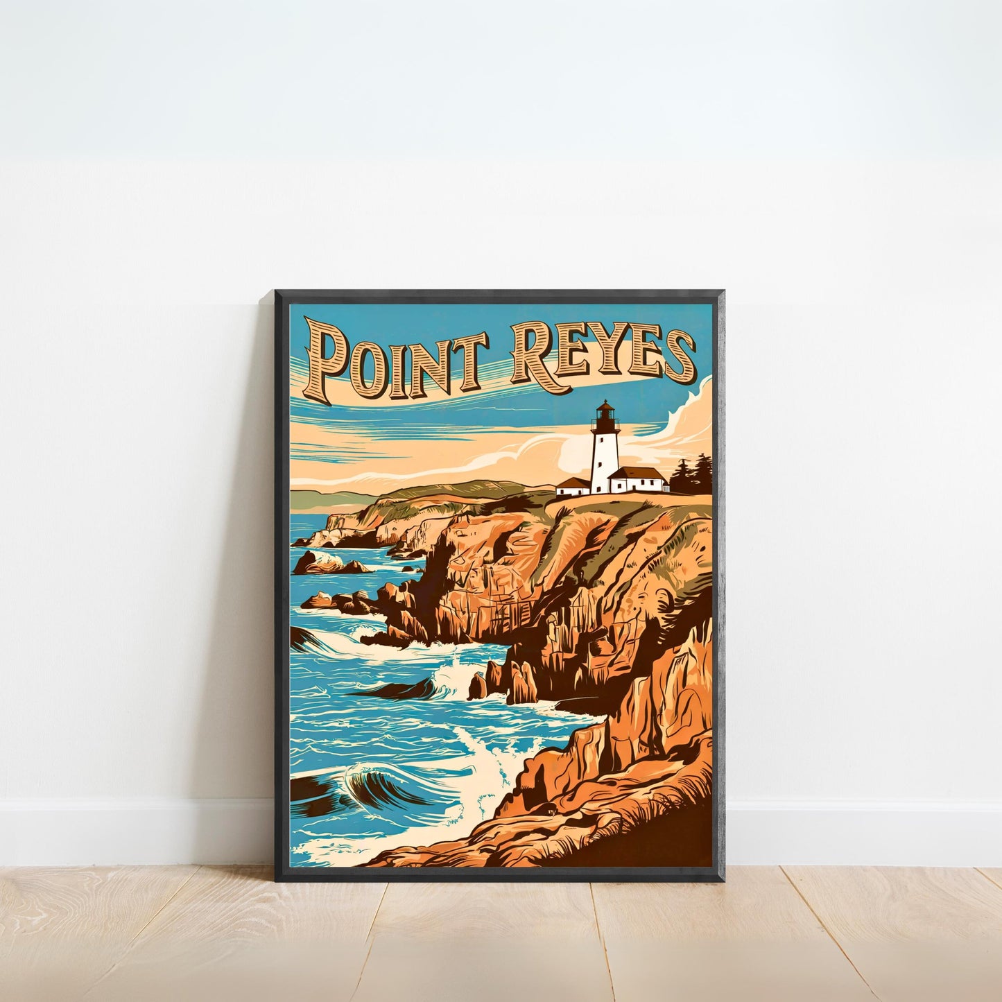 Point Reyes Vintage Travel Poster - California Peninsula