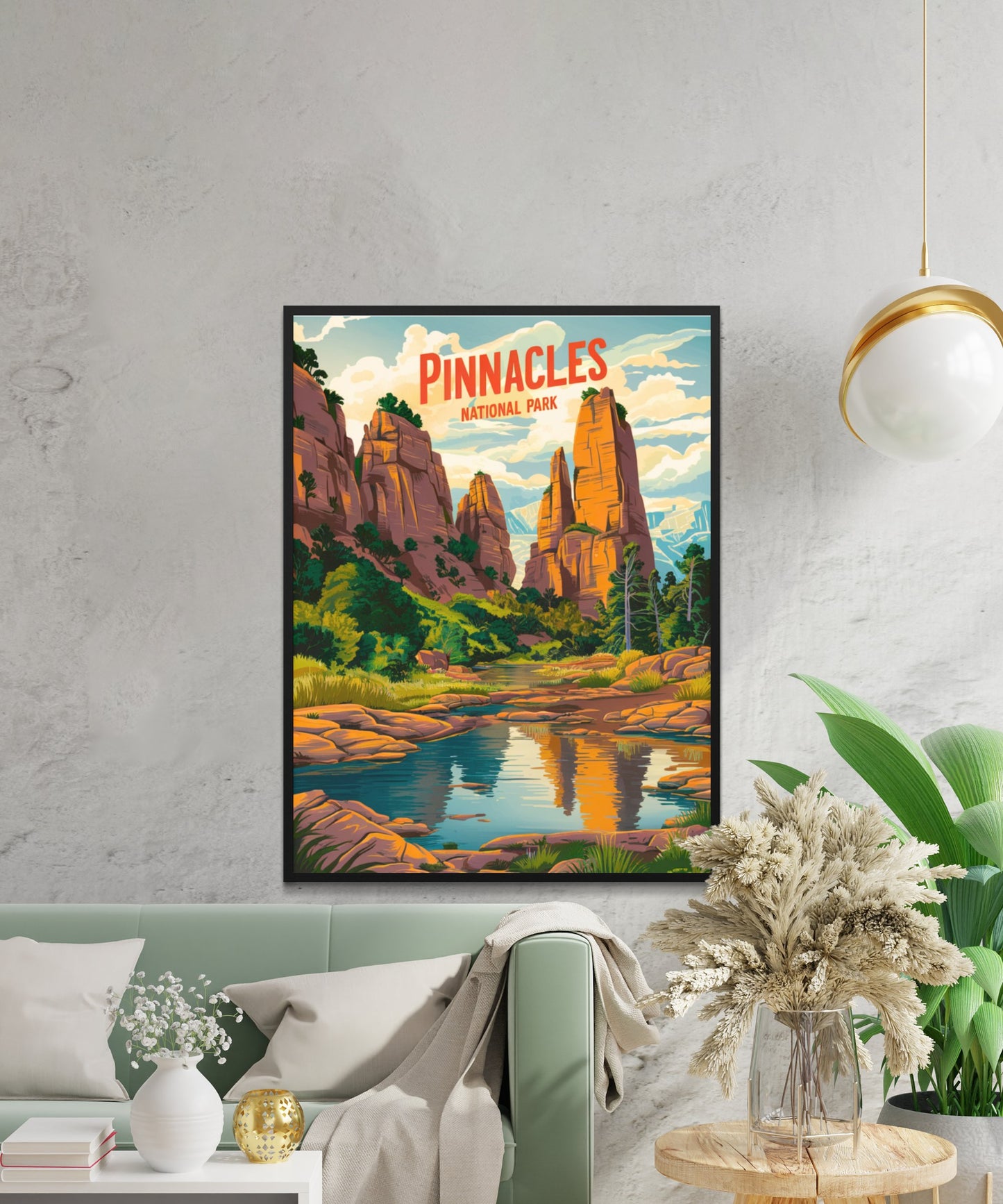 Pinnacles National Park Vintage Travel Poster - Towering Heights