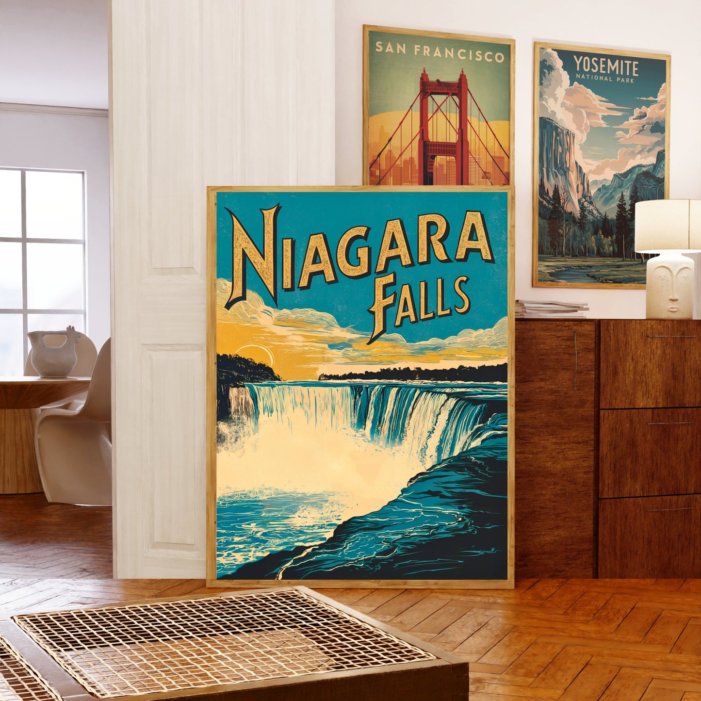 Niagara Falls Vintage Travel Poster - Timeless Cascading Wonder