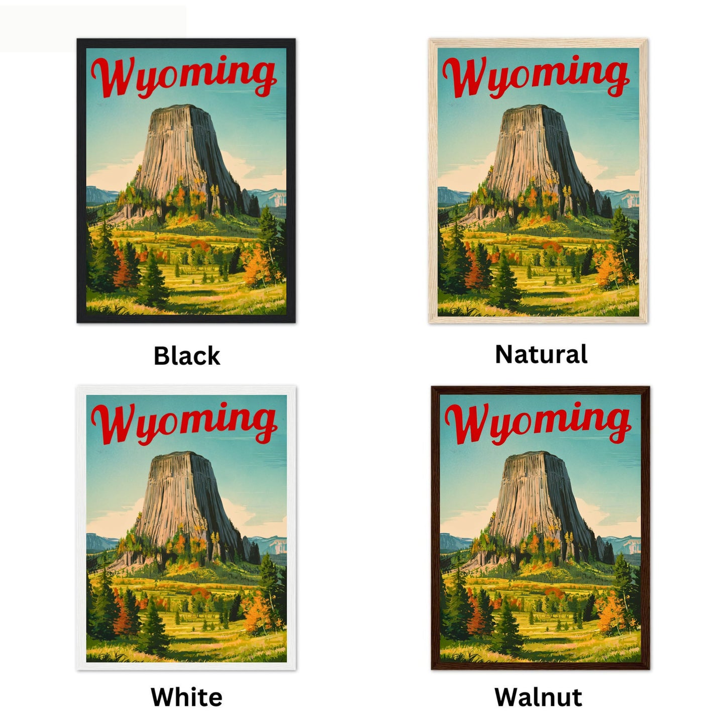 Wyoming  Vintage Travel Poster - Timeless Frontier Landscapes