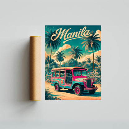 Manila Vintage Travel Poster