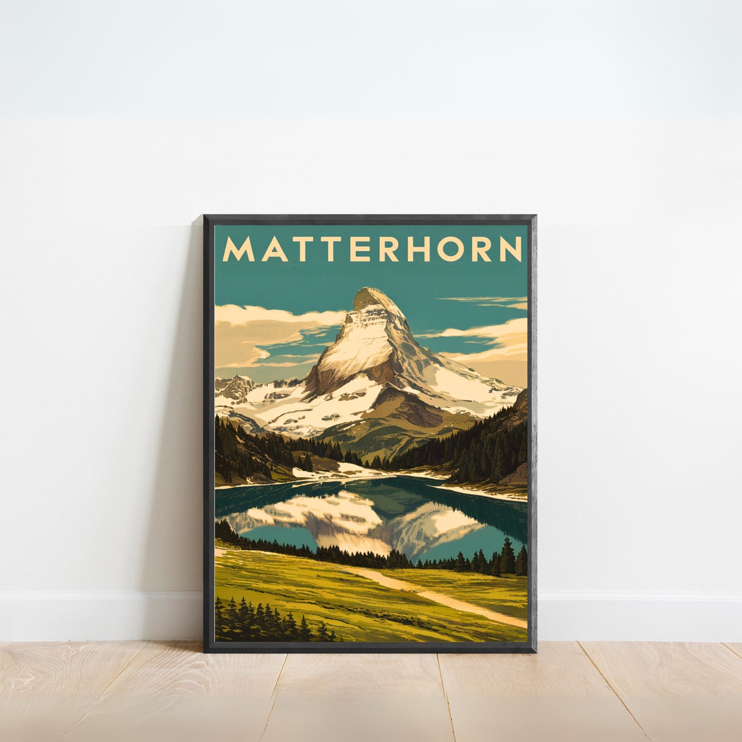 Matterhorn Vintage Travel Poster - Classic Alpine Charm