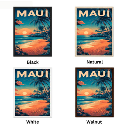 Maui Vintage Travel Poster - Aloha Island Charm