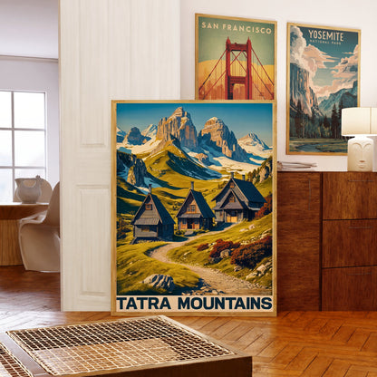 Tatra Mountains Vintage Travel Poster - Adventure Retreat