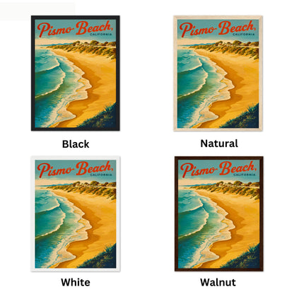 Pismo Beach Vintage Travel Poster