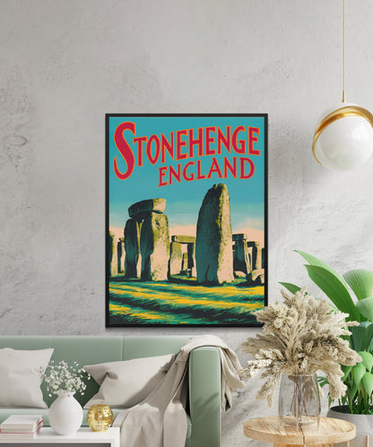 Stonehenge Vintage Travel Poster