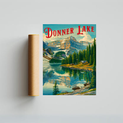 Donner Lake  Vintage Travel Poster - Fishing Haven