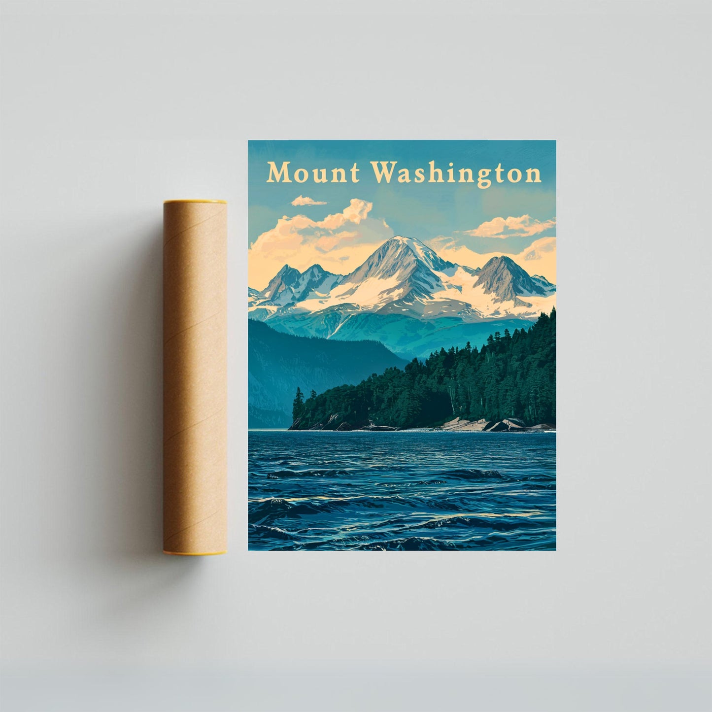 Mount Washington Vintage Travel Poster - Timeless Peaks