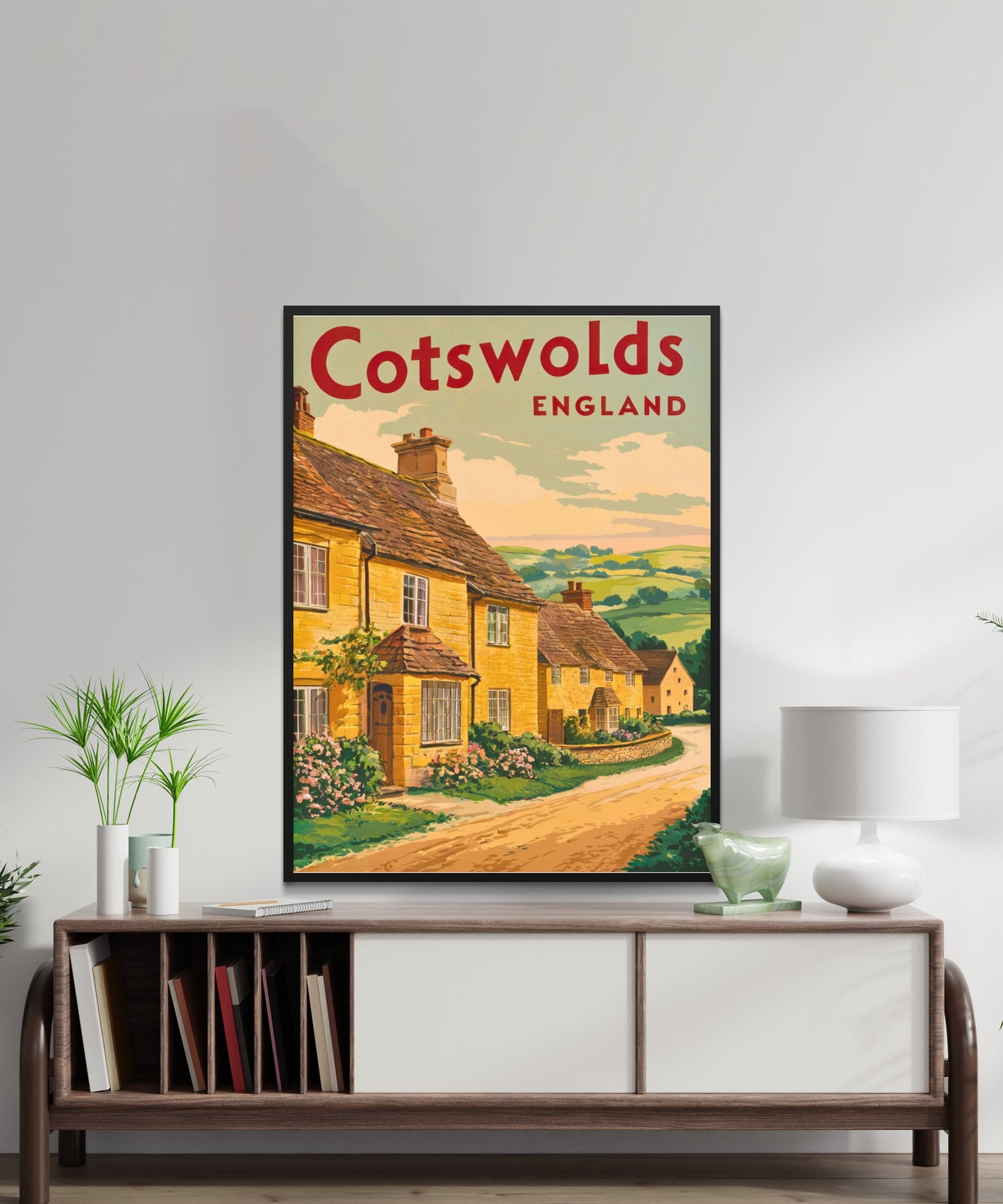 Cotswolds Vintage Travel Poster