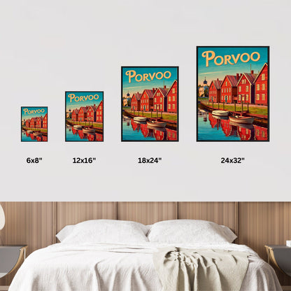 Porvoo Vintage Travel Poster