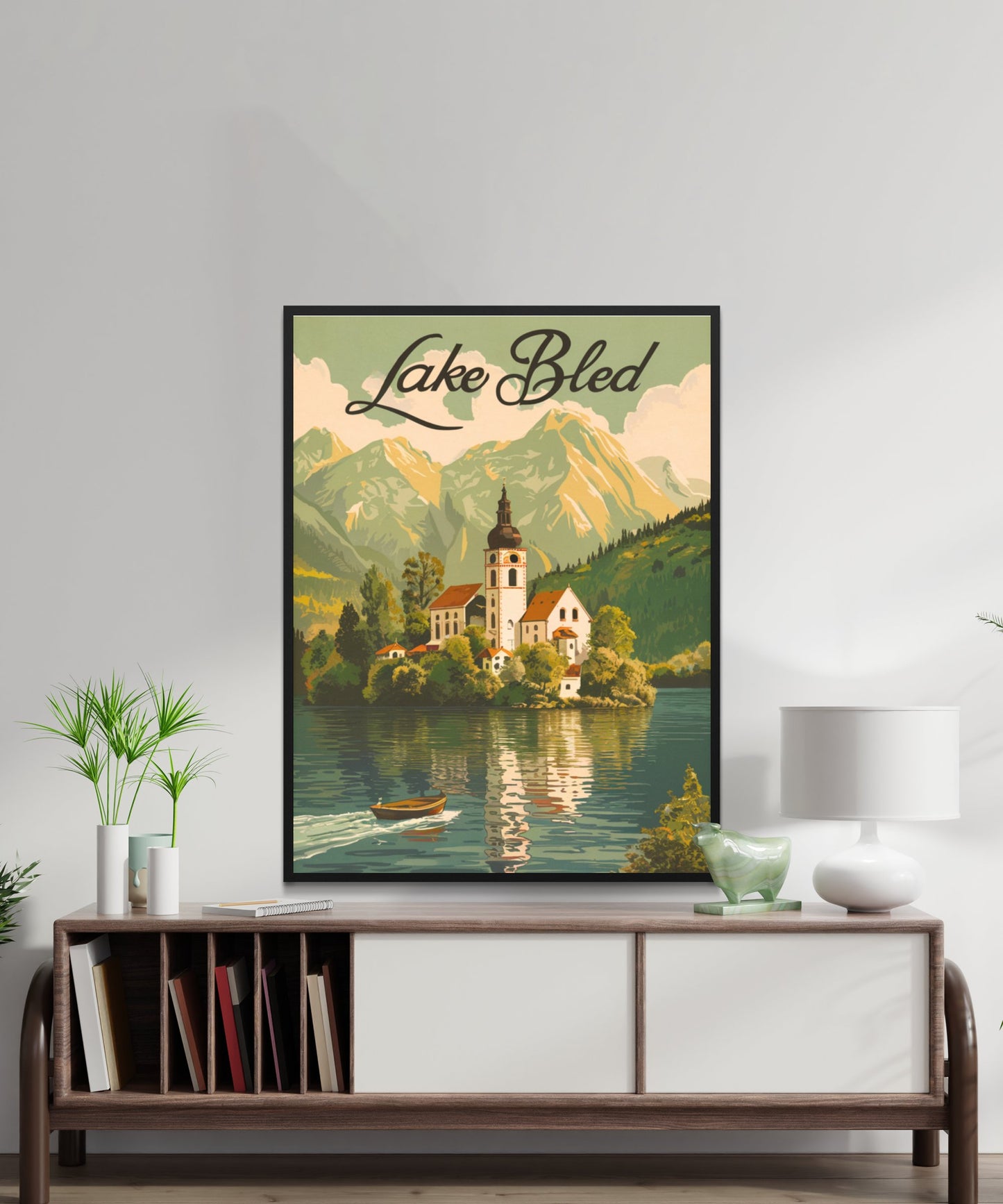 Lake Bled Vintage Travel Poster - Crystal Waters