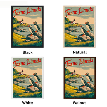 Farne Islands Vintage Travel Poster