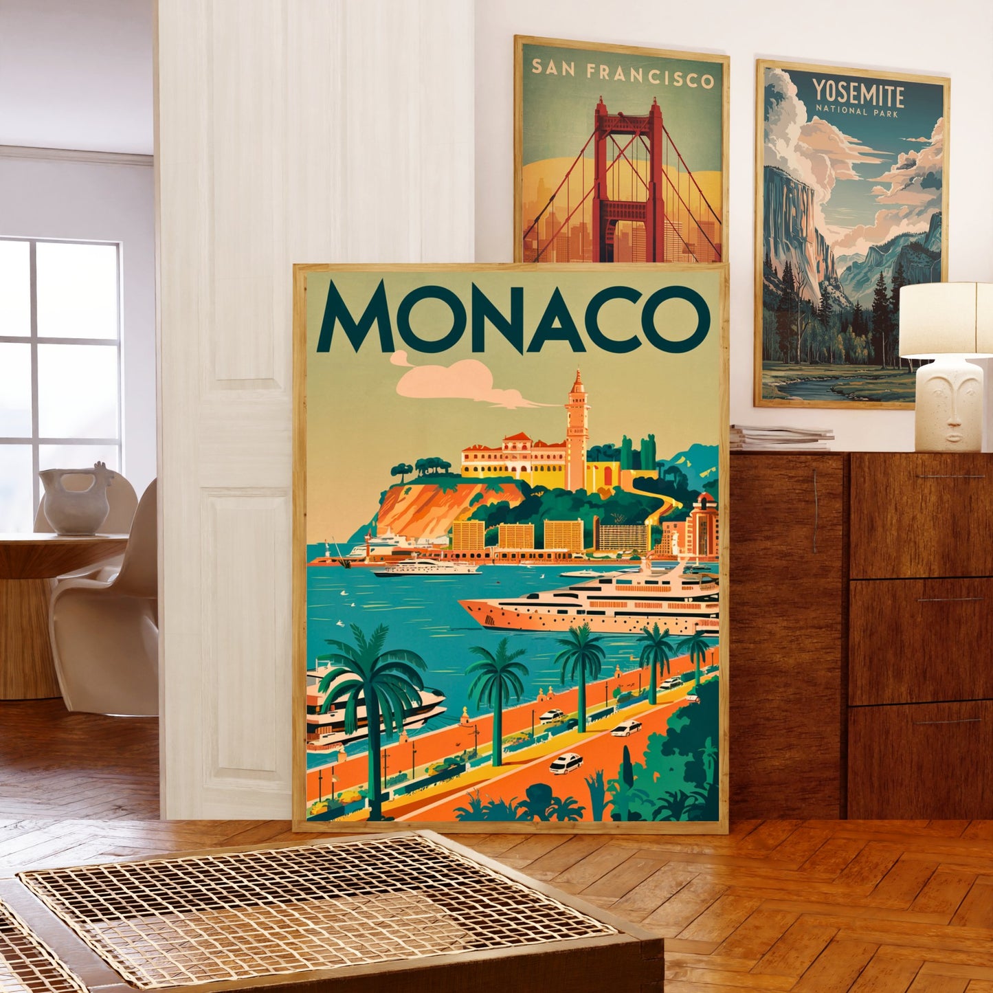 Monaco Vintage Travel Poster - Sea Side