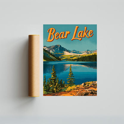 Bear Lake  Vintage Travel Poster