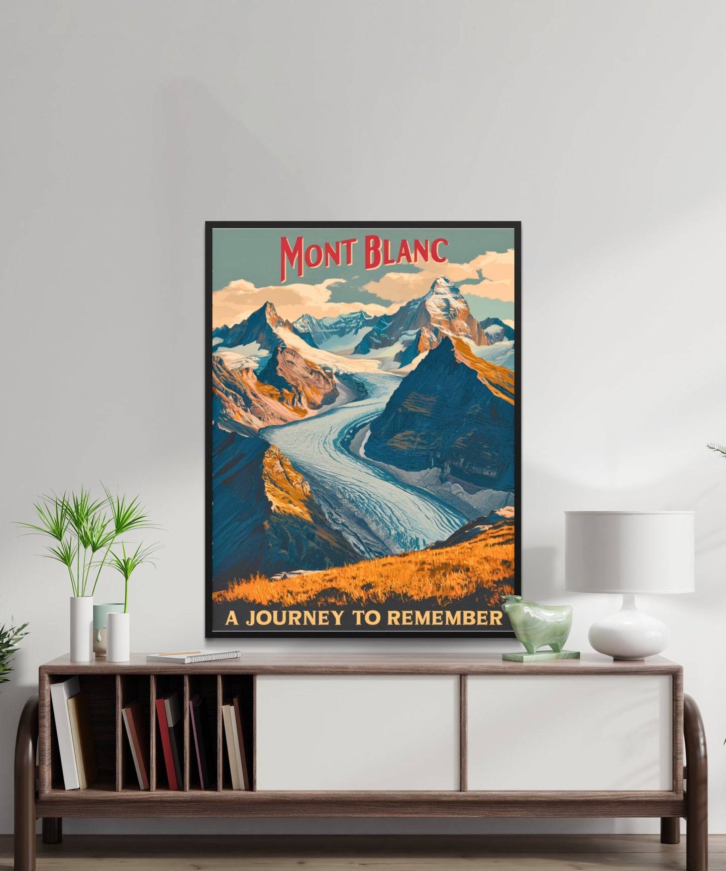 Mont Blanc Vintage Travel Poster