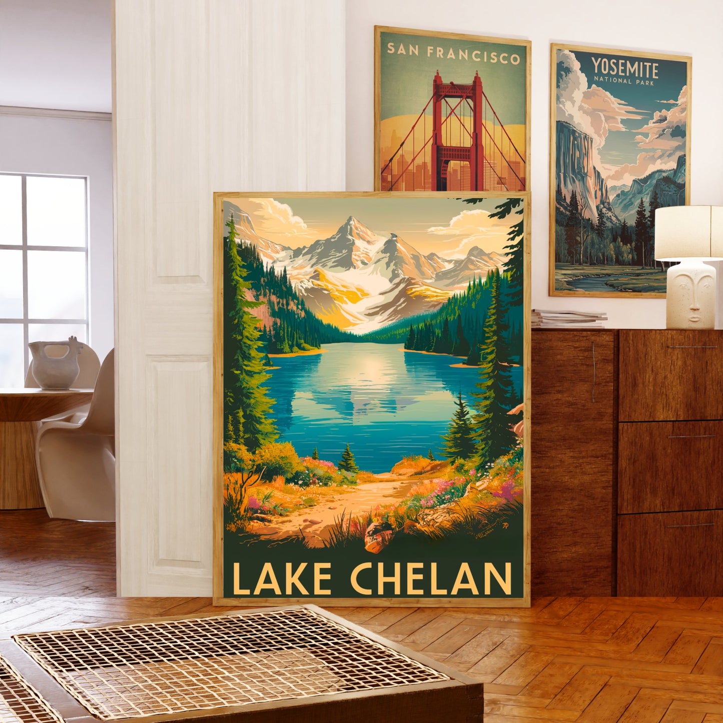 Lake Chelan Vintage Travel Poster - Pristine Waters