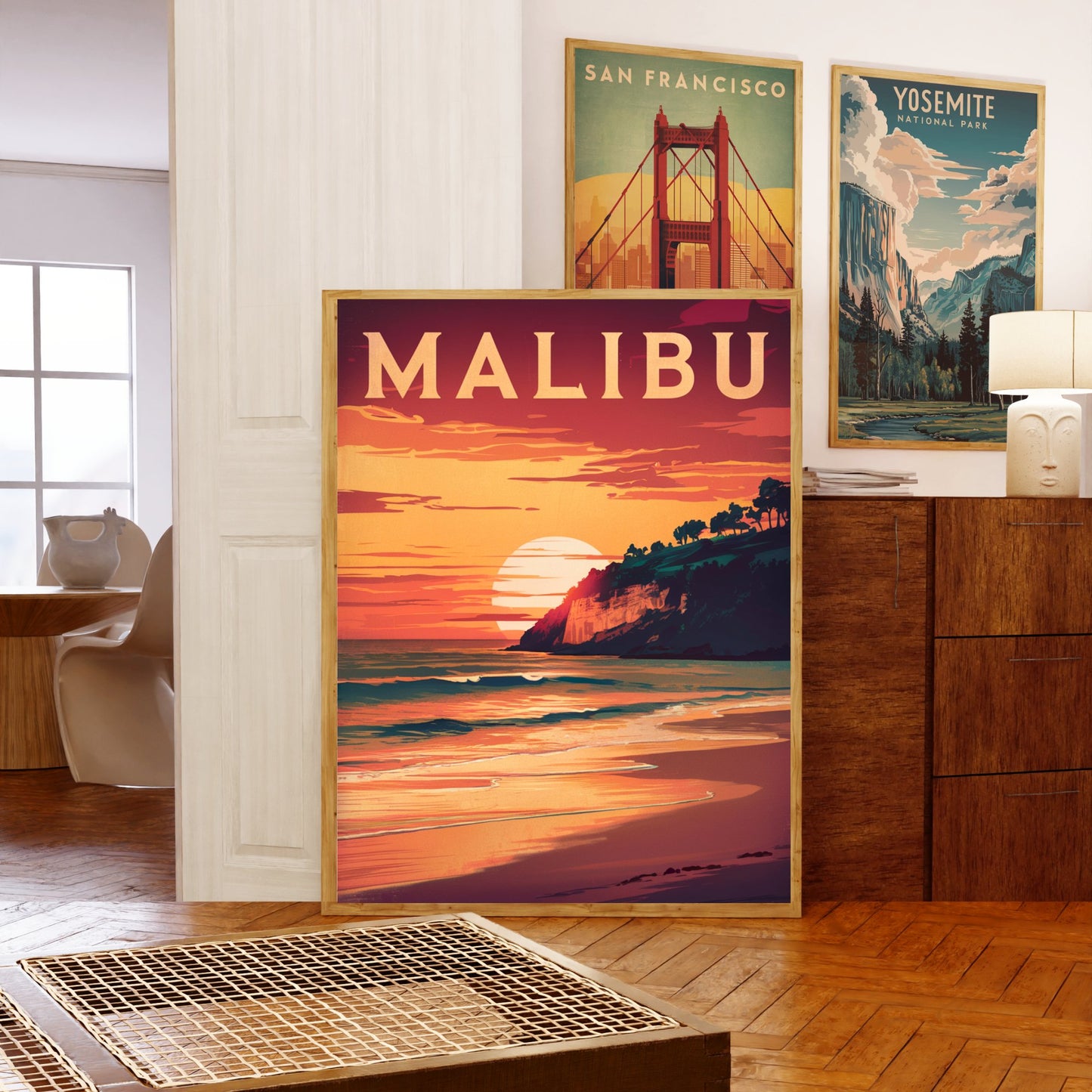 Malibu Vintage Travel Poster