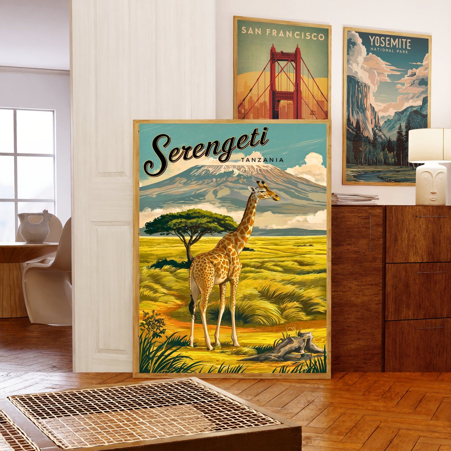 Serengeti Vintage Travel Poster