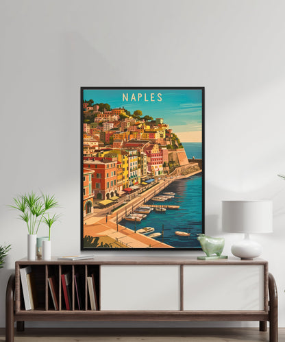 Naples Vintage Travel Poster - Historic Italian City