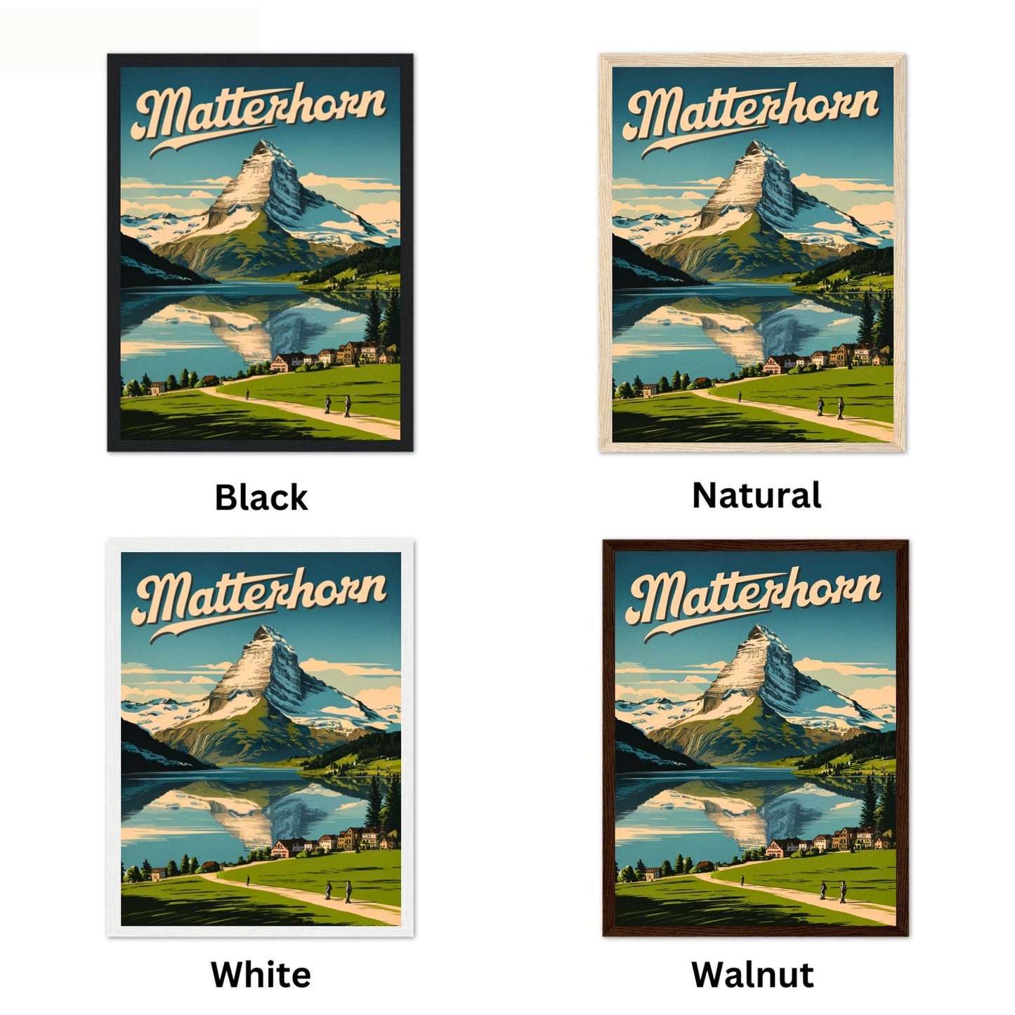 Matterhorn Vintage Travel Poster -Alpine Serenity