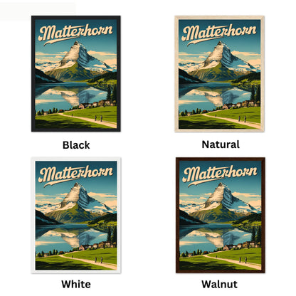 Matterhorn Vintage Travel Poster -Alpine Serenity