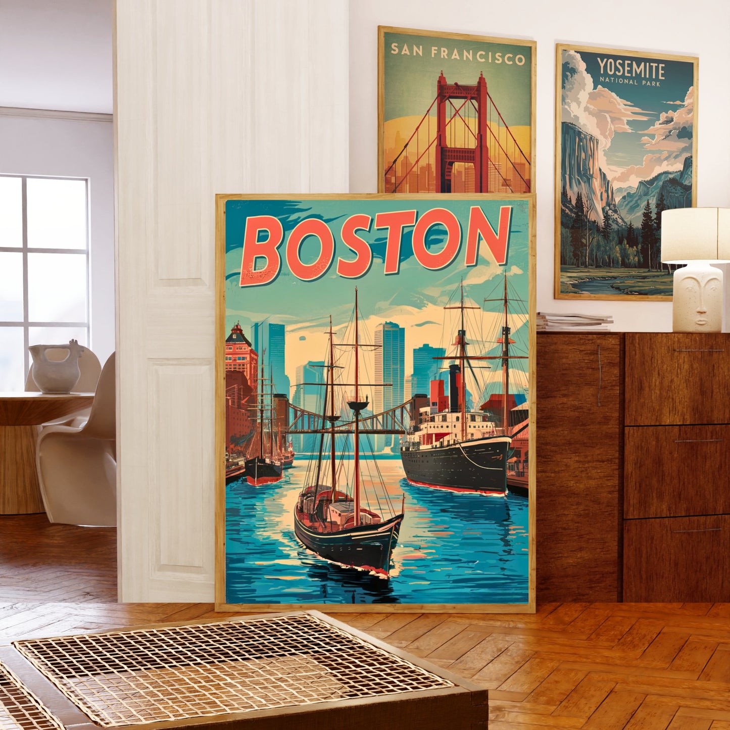 Boston Vintage Travel Poster - Colonial Heritage